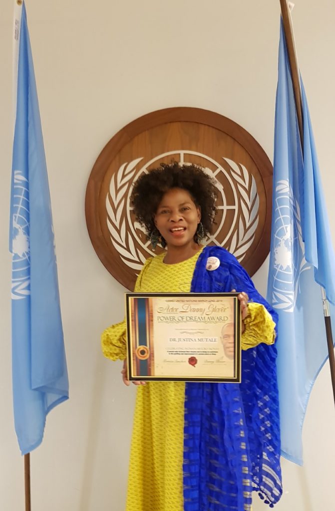 Justina Mutale Wins 2019 Danny Glover Award. Danny Glover Award2