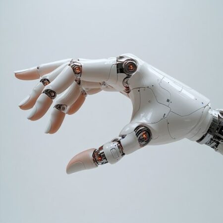 robotic hand poised stockcake
